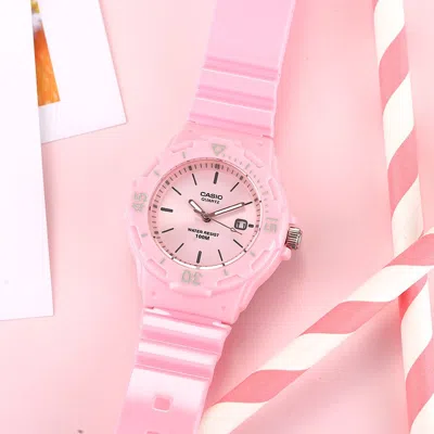 Casio Standard Series Ice Cream Macaron Color Sports Waterproof Watch Pink Analog