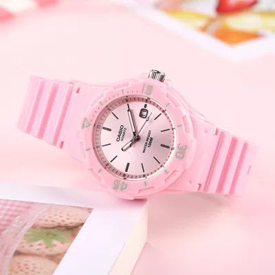 Casio Standard Series Ice Cream Macaron Color Sports Waterproof Watch Pink Analog