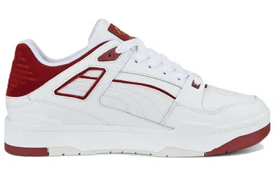 Puma Nimbus Low-top Leather Sneakers In White