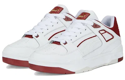 Puma Nimbus Low-top Leather Sneakers In White