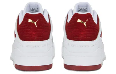 Puma Nimbus Low-top Leather Sneakers In White