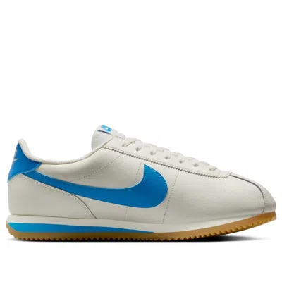 Nike Cortez Leather Trainers White In Gray