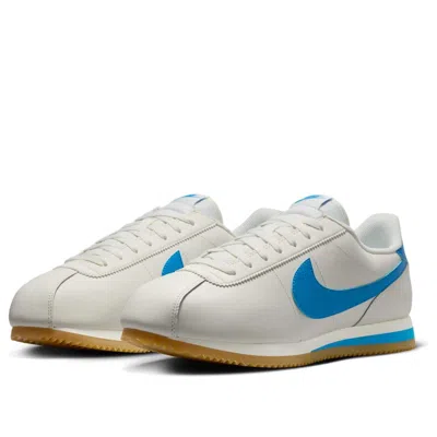 Nike Cortez Leather Trainers White In Gray