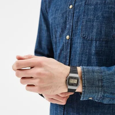 Casio Waterproof Unisex Mens Black/grey Digital