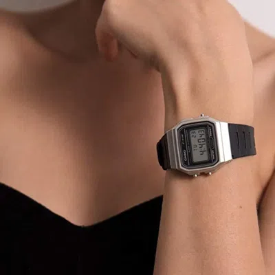 Casio Waterproof Unisex Mens Black/grey Digital