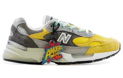 New Balance Amoeba Music X Nice Kicks X 992 Made In Usa 'peace Through Music - Grey' In Multi