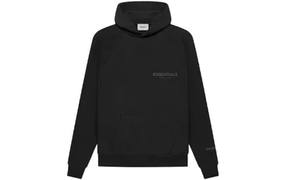 Essentials Black Pullover Hoodie In Black