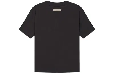Essentials Fear Of God  Ss22 1977 Logo Tee 'iron' In Black