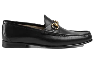 Gucci Jordaan Horsebit Leather Loafers In Black