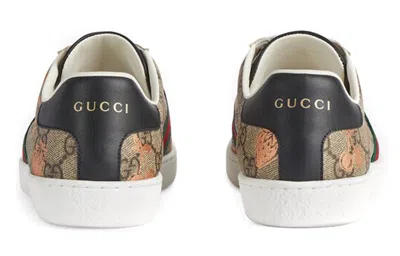 Gucci Ace Gg Supreme Bee-print Monogrammed Sneakers In Beige
