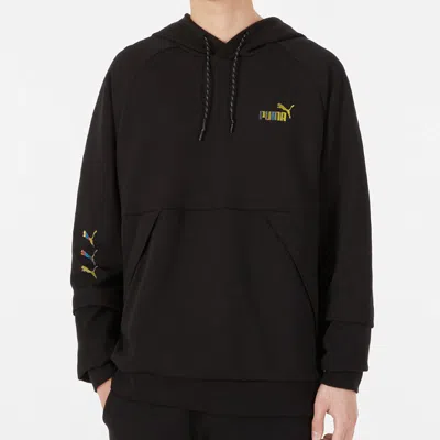 Puma Logo Pattern Printing Loose Couple Style Black