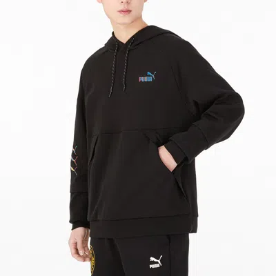 Puma Logo Pattern Printing Loose Couple Style Black