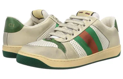 Gucci Screener Distressed 'green Orange' In Neutral