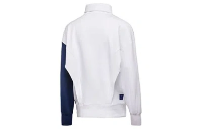 Puma X Ader Crossover Turtleneck Contrasting Colors Pullover Couple Style White
