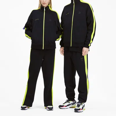 Puma X Ader Error Unisex Printing Stand-up Collar Jacket Black In Animal Print