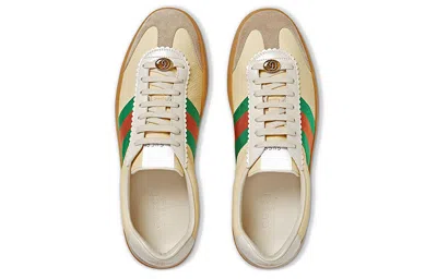 Gucci G74 Web Low 'oatmeal' In Brown