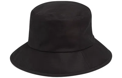 Gucci Cotton Bucket Hat With  Label 'black'