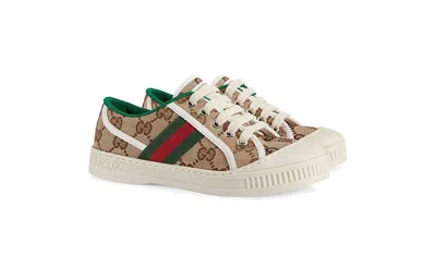 Gucci (ps)   Tennis 1977 Sneaker 'beige Ebony Gg Denim' In Multi