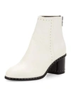RAG & BONE WILLOW STUDDED LEATHER BOOT, ANTIQUE WHITE