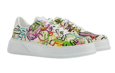 Gucci (wmns)  Chunky B Gg Graffiti Print Sneakers 'white Multi'