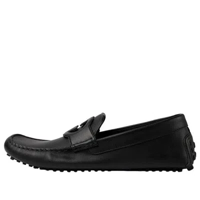 Gucci Leather Driver Shoes 'black' In Black