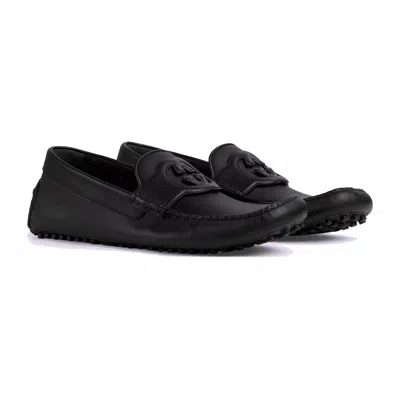Gucci Leather Driver Shoes 'black' In Black