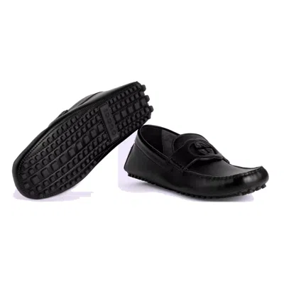 Gucci Leather Driver Shoes 'black' In Black