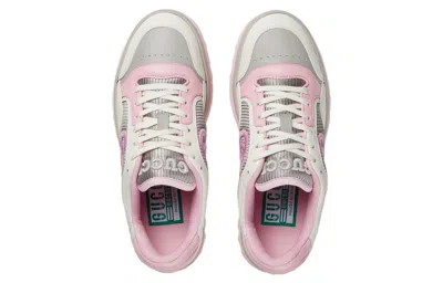 Gucci Mac80 Gg Colorblock Leather Runner Sneakers In White