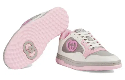 Gucci Mac80 Gg Colorblock Leather Runner Sneakers In White