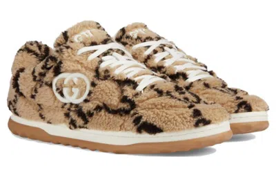 Gucci Mac80 Sneaker 'interlocking G Embroidery - Beige Ebony' In Multi