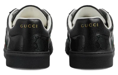 Gucci (wmns)  Ace Sneaker With Web 'black Gg Crystal Canvas'