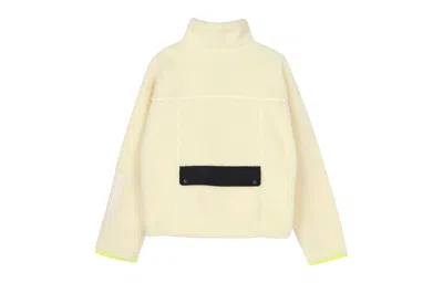 Puma (wmns)  Trail Sherpa Fz Jacket Minimalistic Logo Lamb's Wool Zipper Creamy White In Yellow