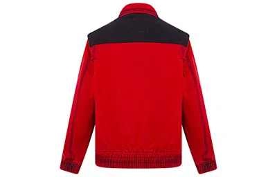 To Be Defined Men's Levis X Feng Chen Wang Crossover Multiple Pockets Casual Red Jacket