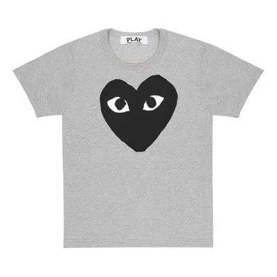 Comme Des Garçons Play (wmns) Comme Des Garcons Play Heart Logo Tee 'grey Black' In Gray