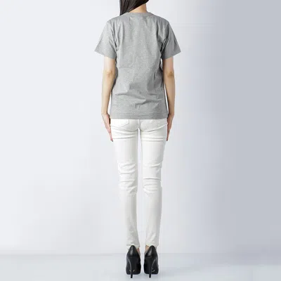 Comme Des Garçons Play (wmns) Comme Des Garcons Play Heart Logo Tee 'grey Black' In Gray