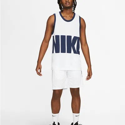 Nike Letter Big Logo Sports Basketball Vest Men's White