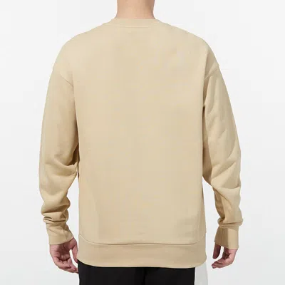 Puma Contrasting Colors Zipper Pocket Sports Round Neck Pullover Khaki In Neutral