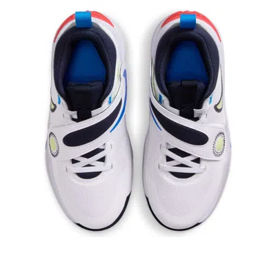 Nike (gs)  Team Hustle D 11 'white Lemon Twist Crimson Blue'