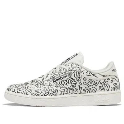 Reebok Keith Haring X Club C 'dancing Figures Allover Print' In White