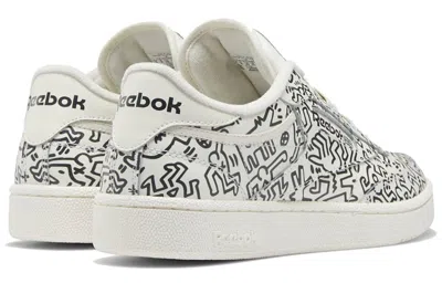 Reebok Keith Haring X Club C 'dancing Figures Allover Print' In White