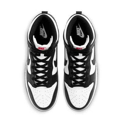 Nike Mens White Black Dunk High Retro Logo-embroidered Leather High-top Trainers