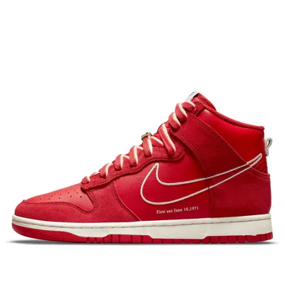 Nike Dunk High Se First Use Red In Red