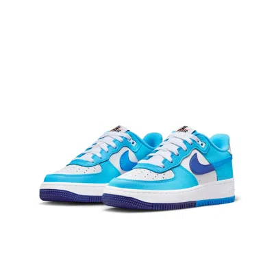 Nike (gs)  Air Force 1 Low Lv8 2 'white Light Photo Blue' In Multi