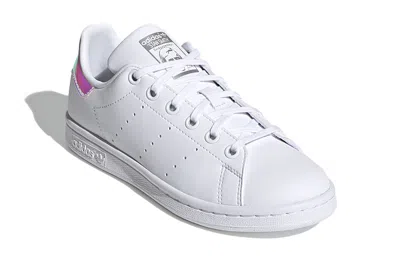 Adidas Originals (gs)  Stan Smith J Shoes 'cloud White Silver Metallic'