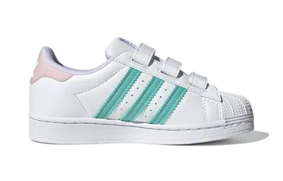 Adidas Originals (ps)  Superstar 'white Blue Pink'