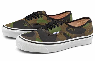 Vans Bape X Authentic 44 Dx 'first Camo' In Green