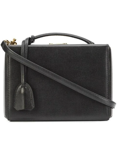 Mark Cross Grace Small Saffiano-leather Box Bag In Black