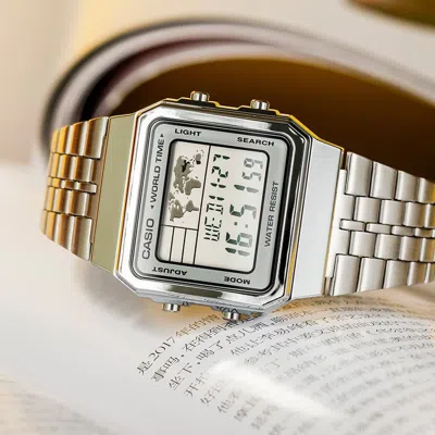 Casio Standard Classical Vintage Waterproof Unisex Mens Silver Digital In Metallic
