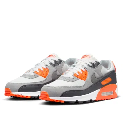 Nike Men's Air Max 90 Summit White/smoke Grey/safety Orange Low Shoes In Multi