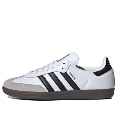 Adidas Originals Womens Silver Metallic Black Gu Samba Og Logo-print Metallic-leather Low-top Trainers Eur 36 / 3 Uk In White